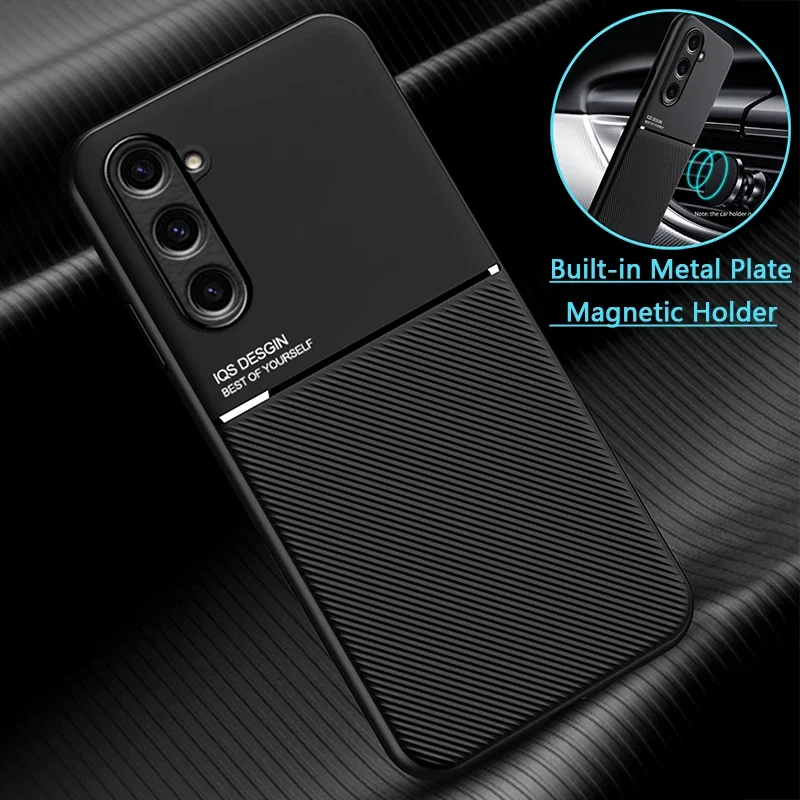 For Samsung Galaxy S24 Ultra Case Luxury Leather Magnetic Holder Phone Cases Galaxy S23 S22 S21 Plus Ultra S23 S21 S20 FE Cover