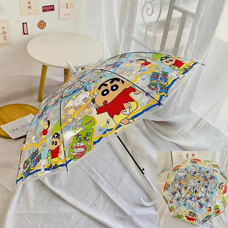 

Зонт Crayon Shin Chan, прозрачный полностью автоматический зонт, утолщенный складной зонт для мальчиков, девочек и студентов, зонт