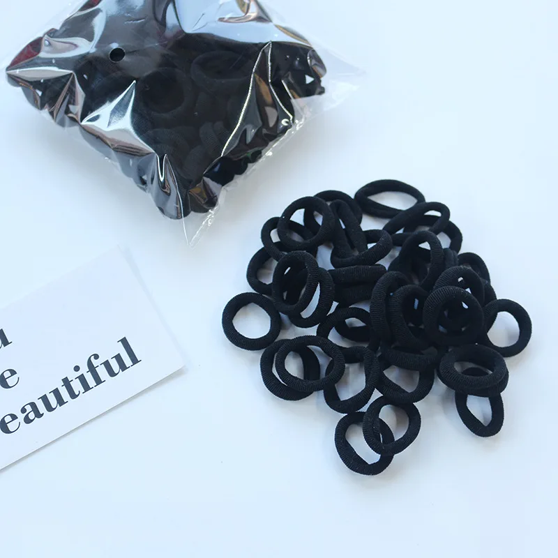 100Pcs Hairband Mixed Color Small Elastic Rubber Bands Hair Accessories For Woman Girls Kids Ponytail Holder Scrunchies Gifts