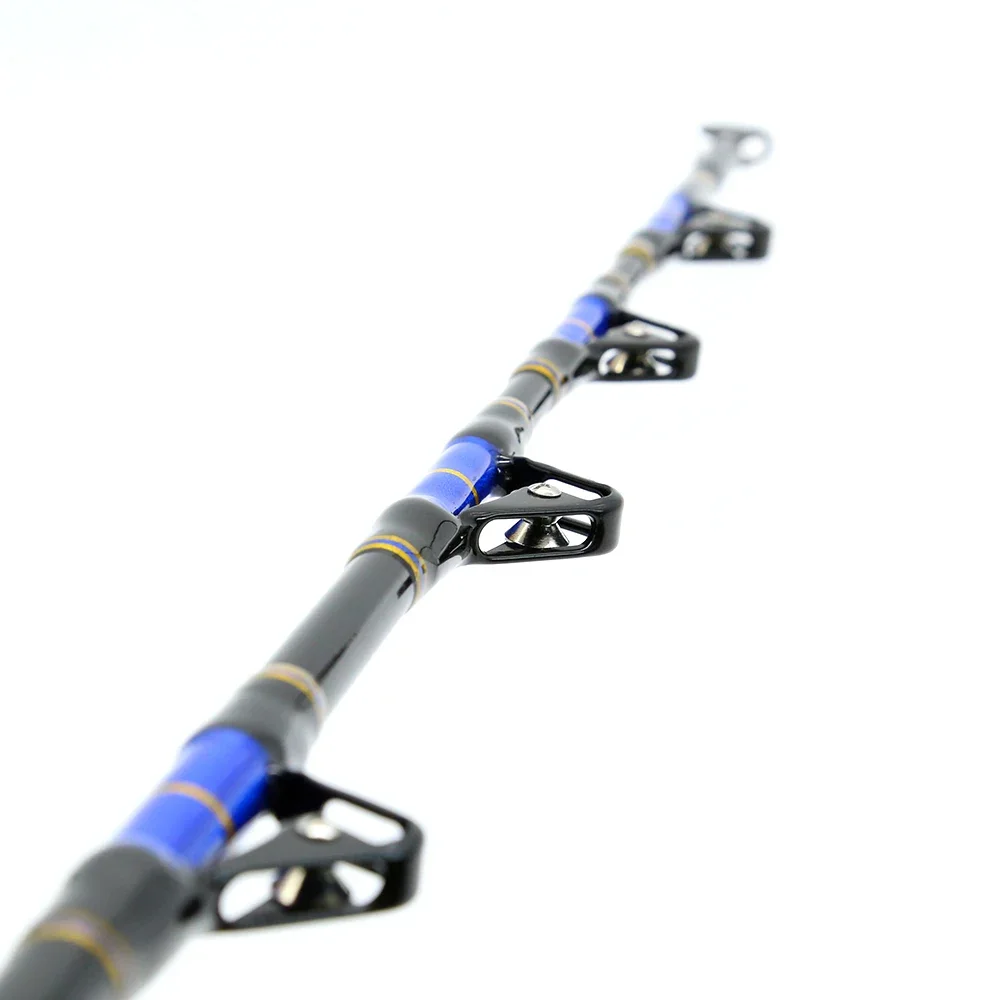 130lb Big Game Fishing Rods Glass Trolling Rod With Deep Sea Saltwater Roller Guides For Tuna Boat Fishing Rod 50 EVA Canvas Bag