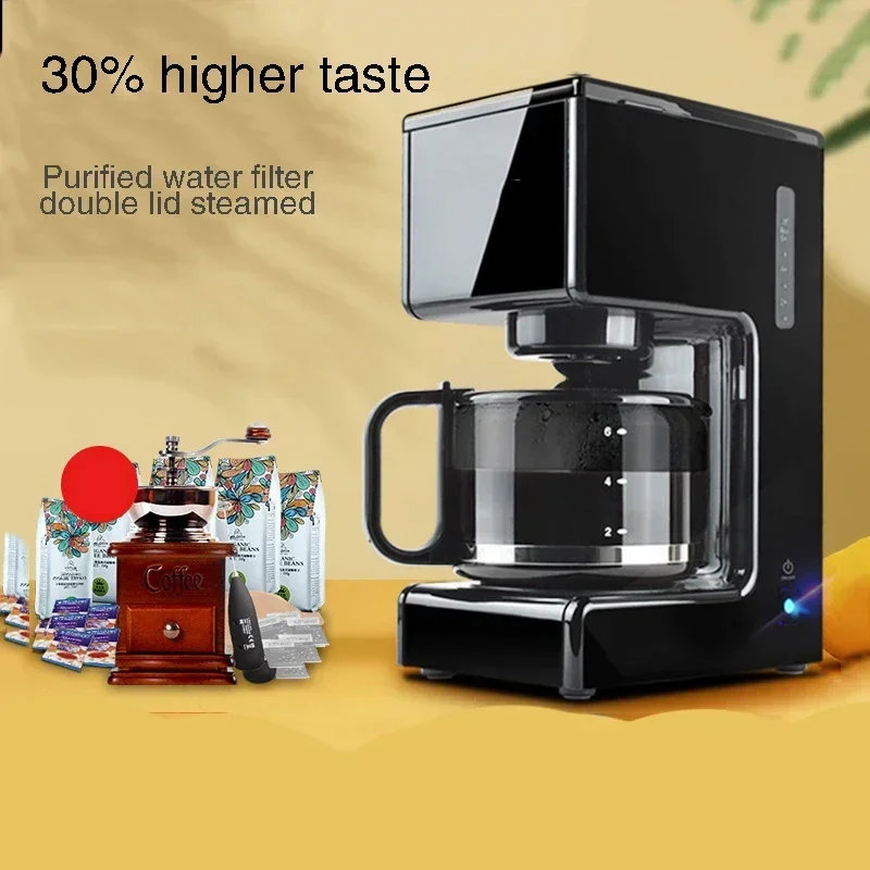 

Coffee Machine Automatic Small Double-Lid Braising Qnd Cooking System Small And Exquisite Drip-Type Mini Coffee Pot