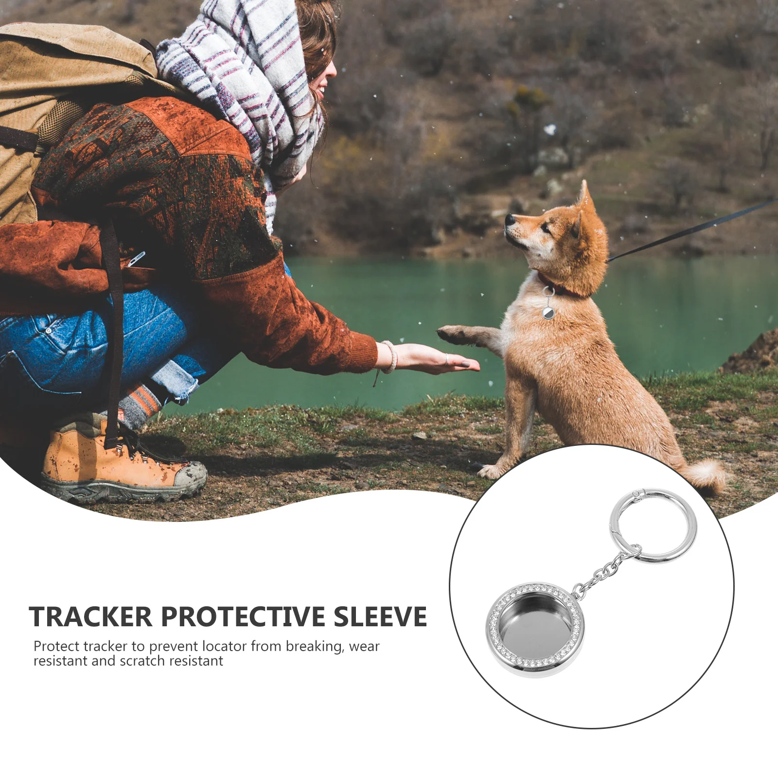 

1pc Protection Case Aluminium Alloy Anti-Scratch Shockproof Cover For Pets Keys Bags Luggage Portable Locator Shell