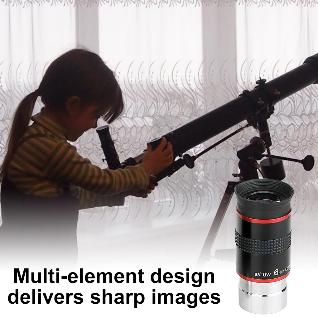

Svbony Telescope Eyepiece 1.25" 68 Degrees UWA 6/9/15/20mm Telescope Accessory Eyepieces Set for Astronomical Telescope