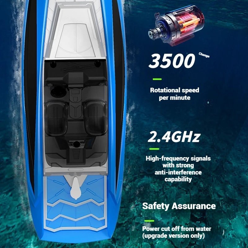 Nowy Letni Łódź RC Zdalnie Sterowana Szybka Jacht Elektryczny Wysokiej Mocy Model Ładujący Prezent Zabawka
