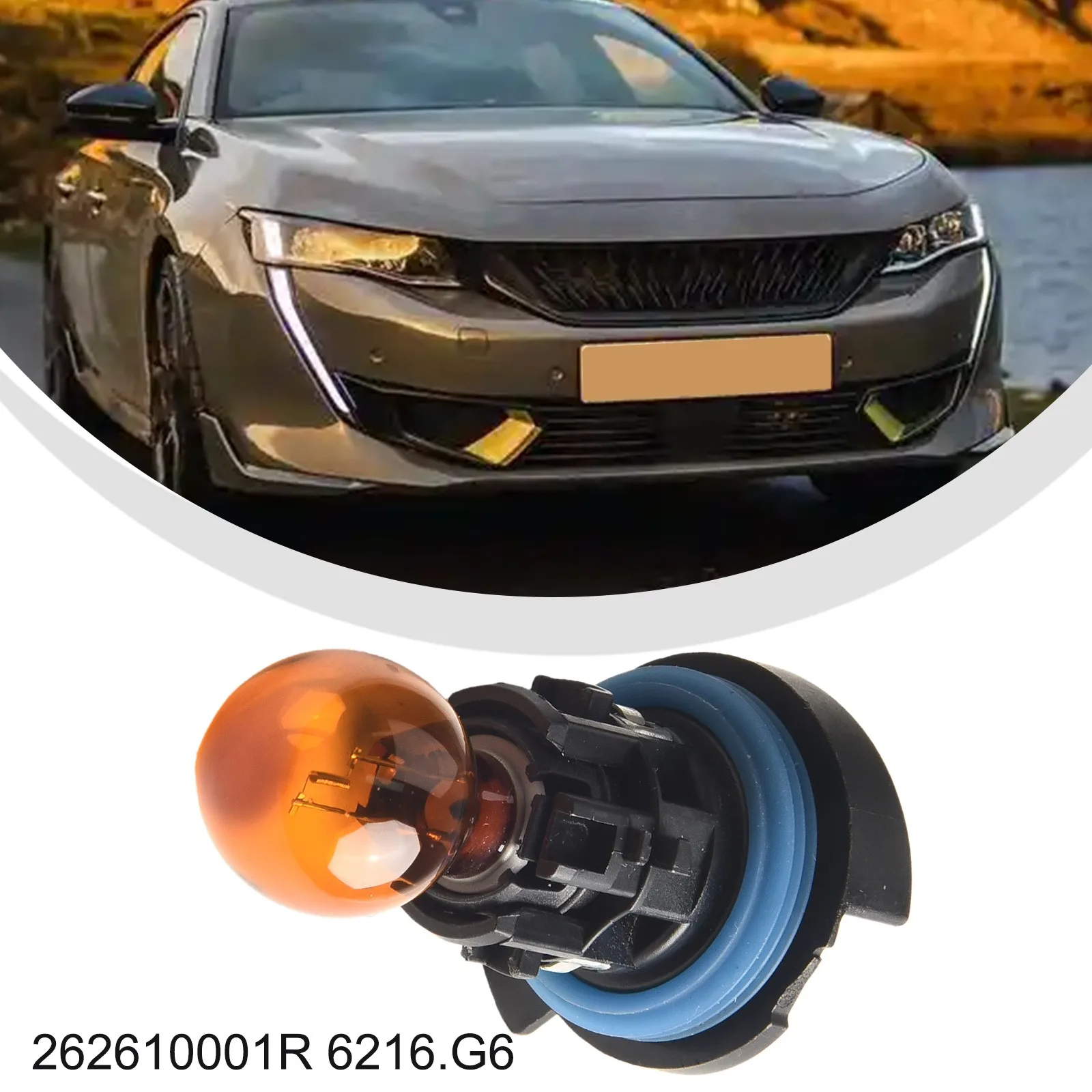 3008 Light Bulb Front Indicator Light Vehicle Lighting Car Maintenance Black Wear-resistant Design Quick Installation Feature