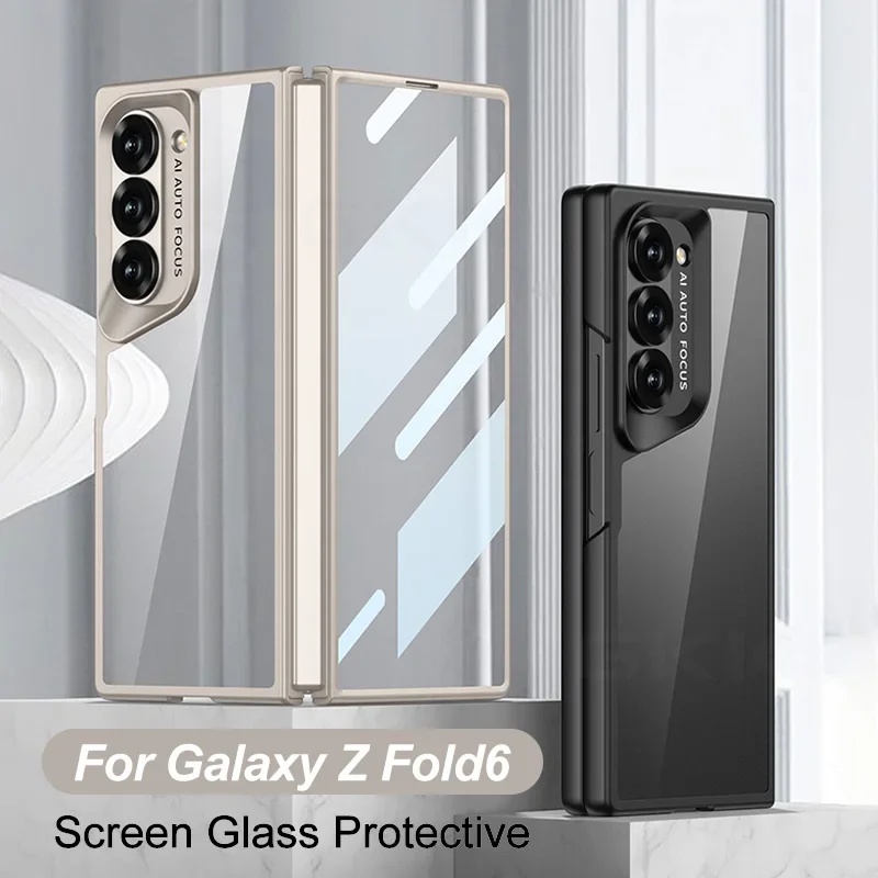 

GKK Ultra-thin Screen Glass Cover For Samsung Galaxy Z Fold 6 Case Camera Protection Clear Back Plastic For Galaxy Z Fold 6 Case