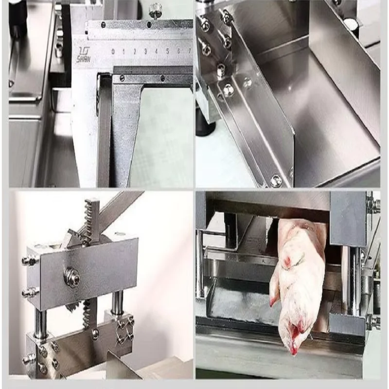 دليل اللحوم المجمدة العظام المنشار قطع آلة تقطيع الساق القاطع الأسماك الأضلاع العظام الشريط المقصلة آلة قطع