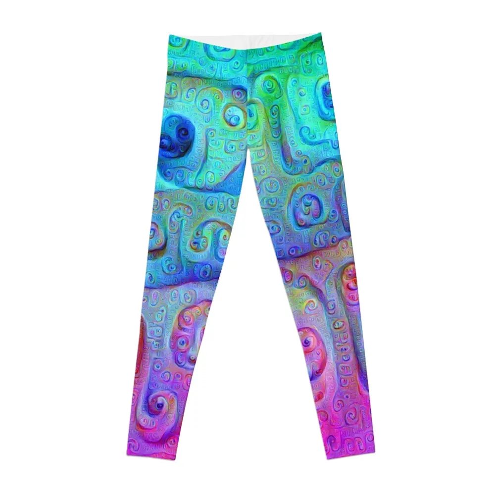 DeepDream Cyan to Magenta Leggings push up tights for trousers sporty woman gym Women's push up Womens Leggings