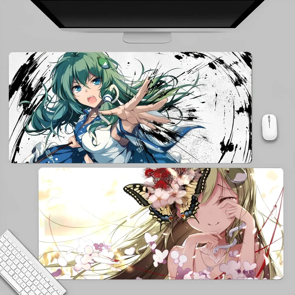 Anime Game Touhou Project Tōhō Purojekuto Kochiya Sanae Mousepad Mouse Mat Desk Mat With Pad gaming accessories Prime Gaming XXL