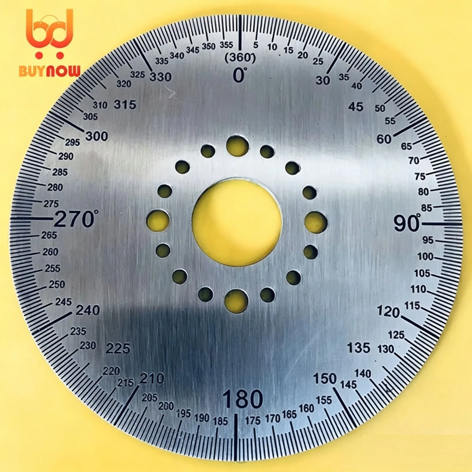 Stainless Steel Decorative Plate Diameter:100mm Inner Hole:20mm Thickness:2mm 360 Degree Dial Plate Stainless Steel Disc