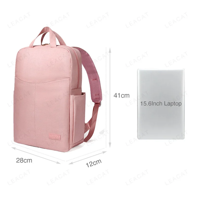 Women laptop backpack waterproof Shockproof fit 15.6inch notebook Simplicity Macaron business backpack Schoolbag