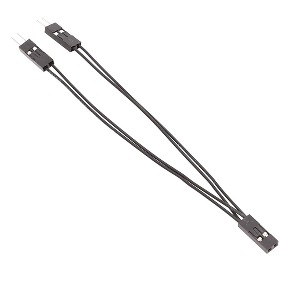 

1 Female To 2 Male Jumper Splitter Single Female To Dual Male Jumper 2.54mm for PC Motherboard Power SW/Reset HDD Hard Drive