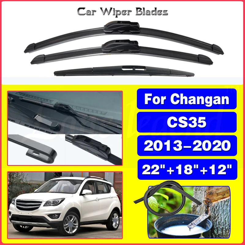 

Front Rear Wiper Blades For Changan CS35 2013 - 2020 Windscreen Windshield Window Brushes Cutter U Hook Arm 2016 2017 2018 2019