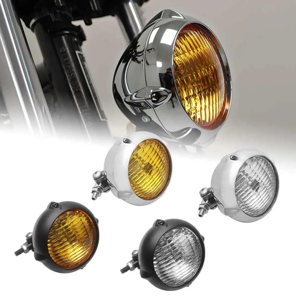 

4.5" Retro Hi/Lo Beam Head Lamp Motorcycle Front Led Headlight For Harley Honda Yamaha Suzuki Custom Chopper Cafe Racer