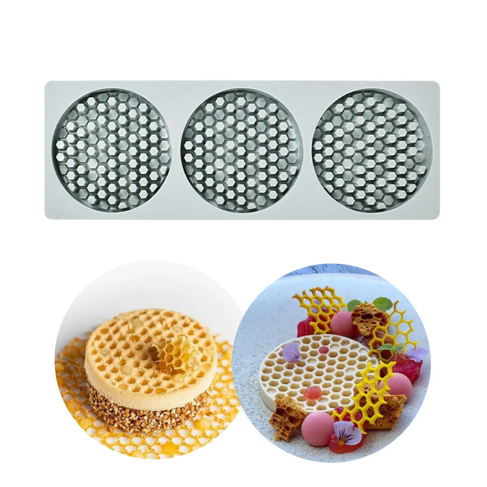 Honeycomb Silicone Cake Lace Mold Chocolate Mould DIY French Pastry Lace Decoration Mesh Mousse Cake Mold kitchen Baking Tool