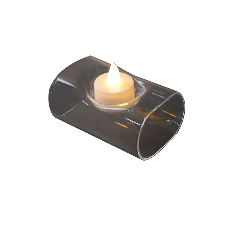 Glass Three Hole Candle Holder Bar Decoration Candle Holder European Style Living Room Dining Table Candlestick Home Decoration