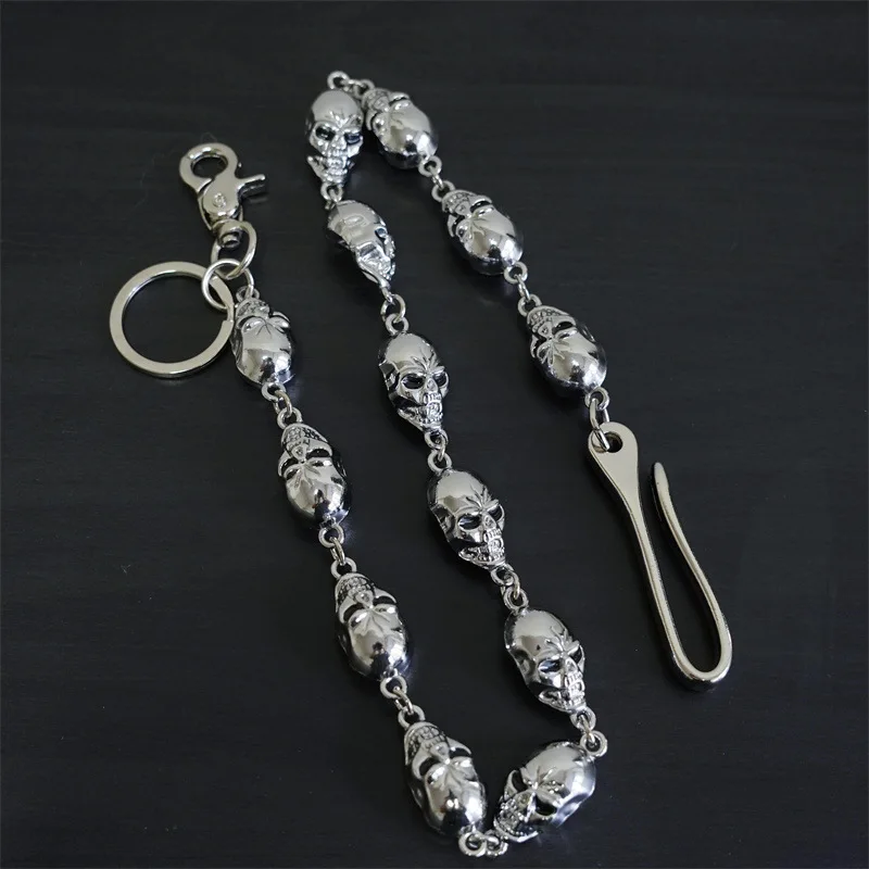 

Punk Metal Big Ghost Jumpy Chains Hip Hop Punk Dark Skeleton Personality Men's Trendy Waist Chains Spicy Girl Pant Chains