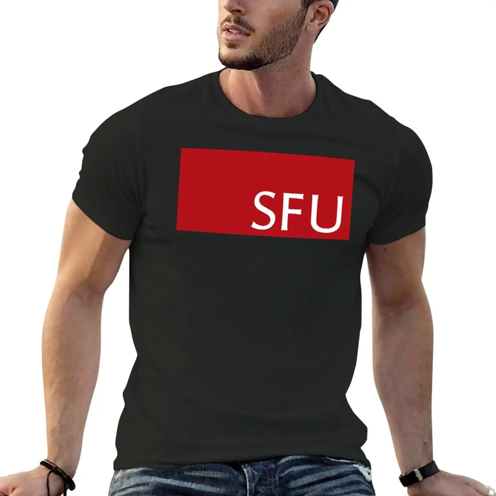 

SFU-block T-Shirt shirts graphic tee anime tshirt anime clothes clothes for men