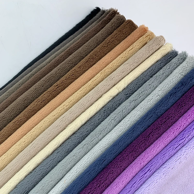 43 Farben 3mm Minky-Stoff 100% Polyester Umweltfreundlicher Stoff 45x50cm Plüsch-Puppen-Kostüm-Futter Plüschstoff – Detail 5