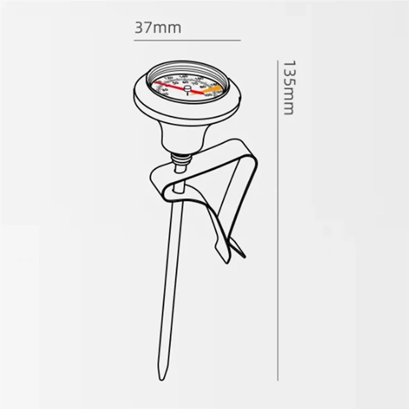 A96I-термометр для молочной пены, указатель, термометр для наливания кофе, механический термометр, инструмент для кафе, кухонные аксессуары