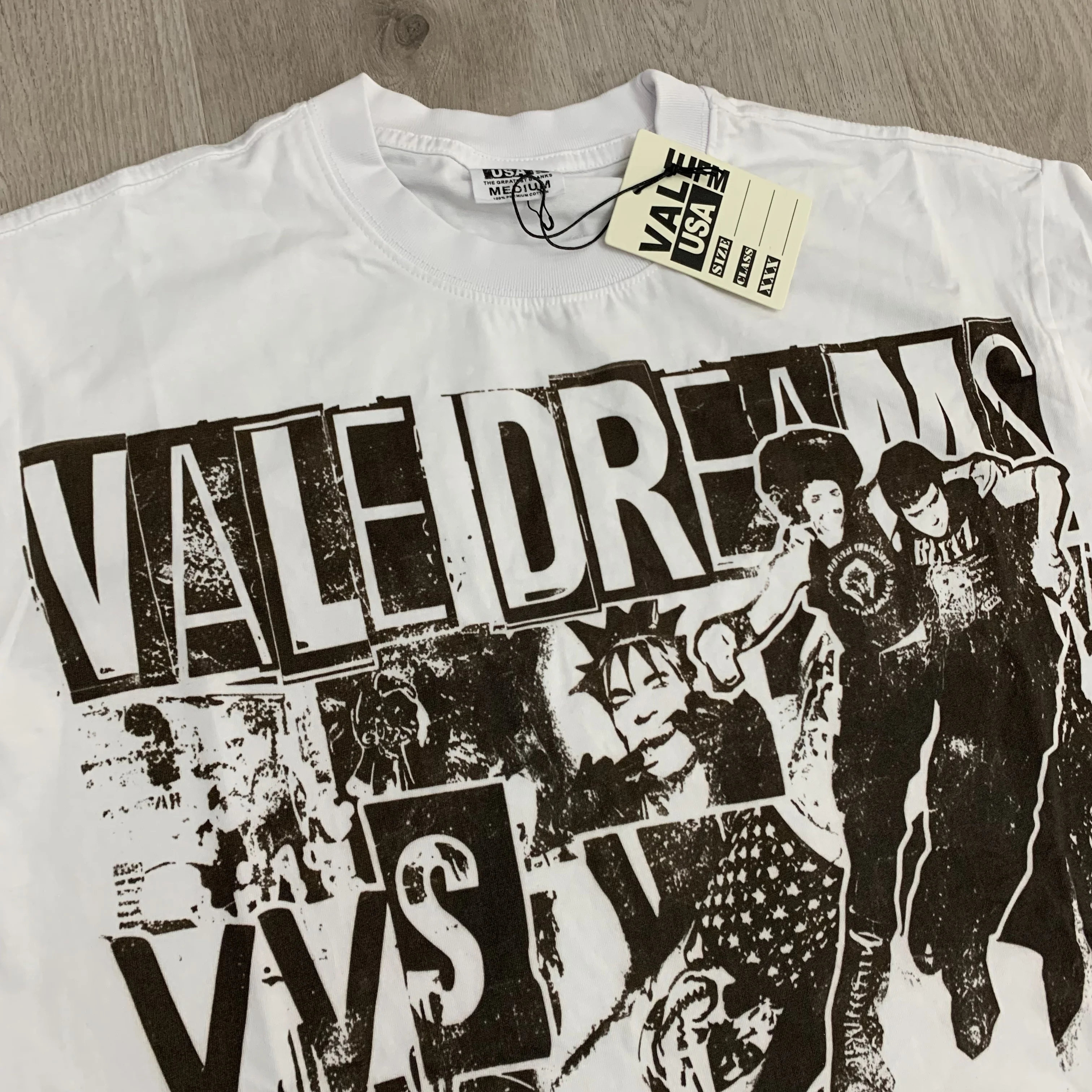 نوعية جيدة VALE VALLEY أحلام رياضية المتعثرة الحفر تي شيرت موضة غسلها يدويا الرجال النساء الصيف نمط النمط الأمريكي #1