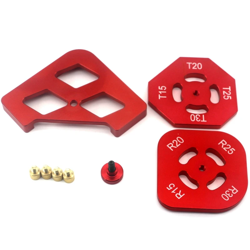 Carpintaria Round Corner Trimming Machine, Arco e T Corner, Chanfro Modelo, Vermelho, 1 Conjunto