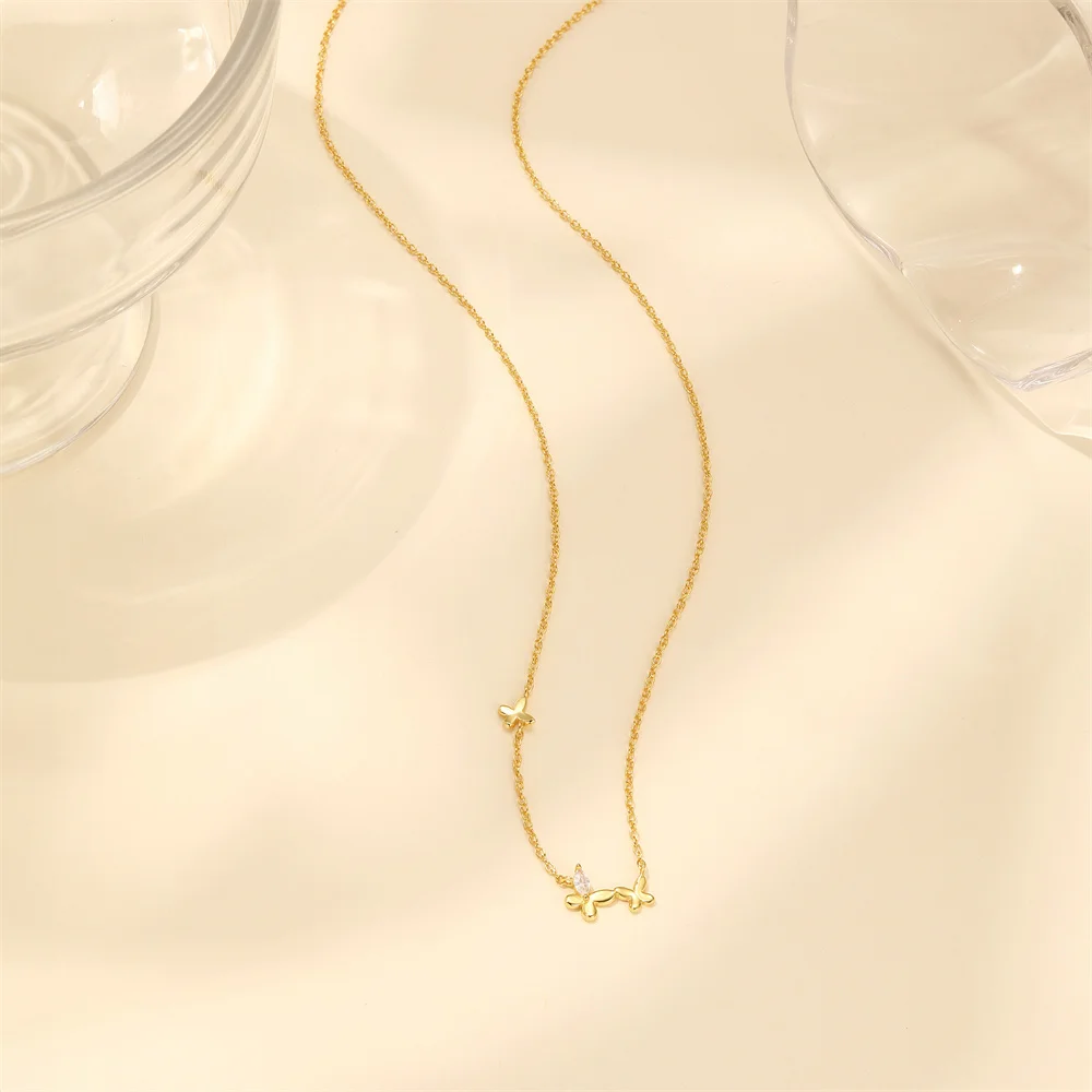 AIDE 925 Sterling Silver Woman Love Heart Zircon Pendant Necklaces Virgin Girls Jewelry 18k K Gold Color Chain Link Necklaces