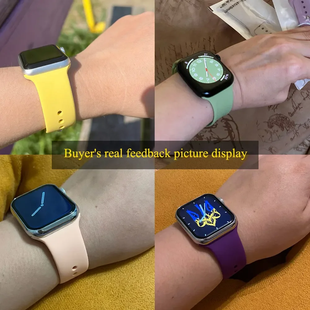 Cinturino in Silicone per cinturino Apple Watch 44mm 45mm 40mm 41m 42-38mm 45mm bracciale sportivo iwatch series 8 7 6 5 4 SE 9 10 Ultra 2 49mm