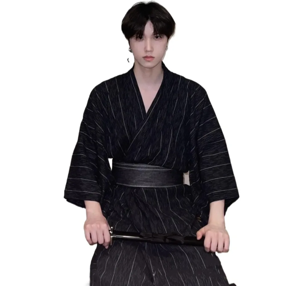 

Ethnic Style Yukata Kimono Man Clothing Traditional Cosplay Costumes Japanese Fashion Clothes Photography Casual Harajuku Stage