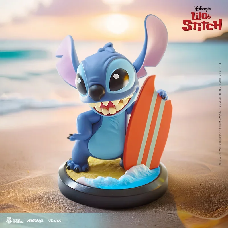 Nova disney stitch animação dos desenhos animados estilo verão figura caixa cega criativo ornamento de mesa caixa de presente surpresa brinquedo colecionável