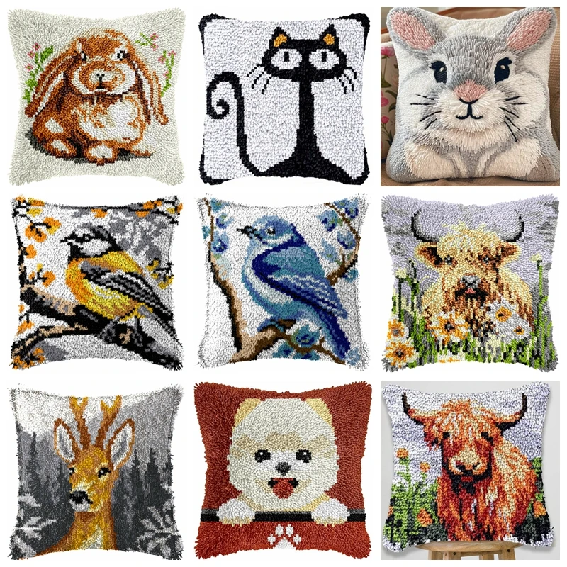 Kit de ganchillo para alfombras y cojines animales salvajes - imagen 5
