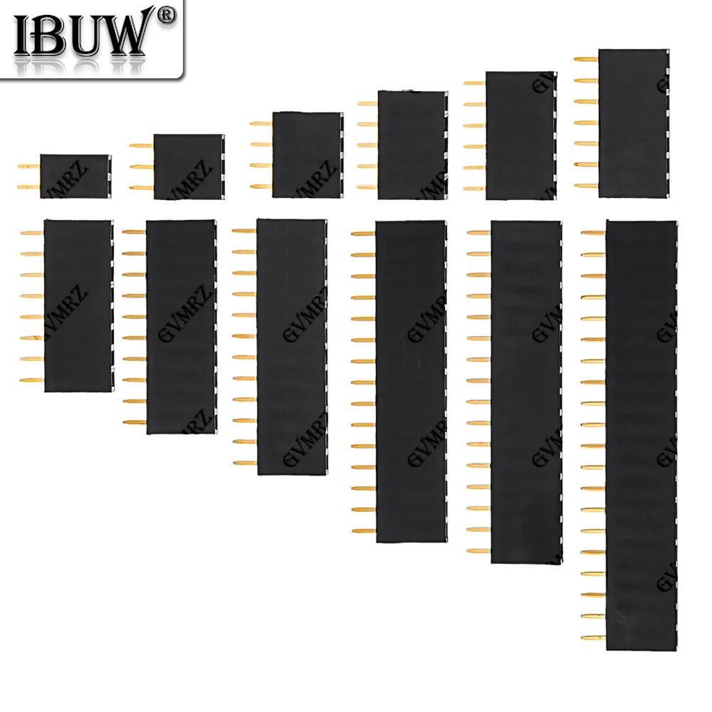 10PCS 1*2p 3p 4p 5p 6p 7p 8p 9p 10p 12p Pitch 2.54mm Single Row Pin Female Header Socket  20p 22p 40p  14p 16p 18p Pin Connector