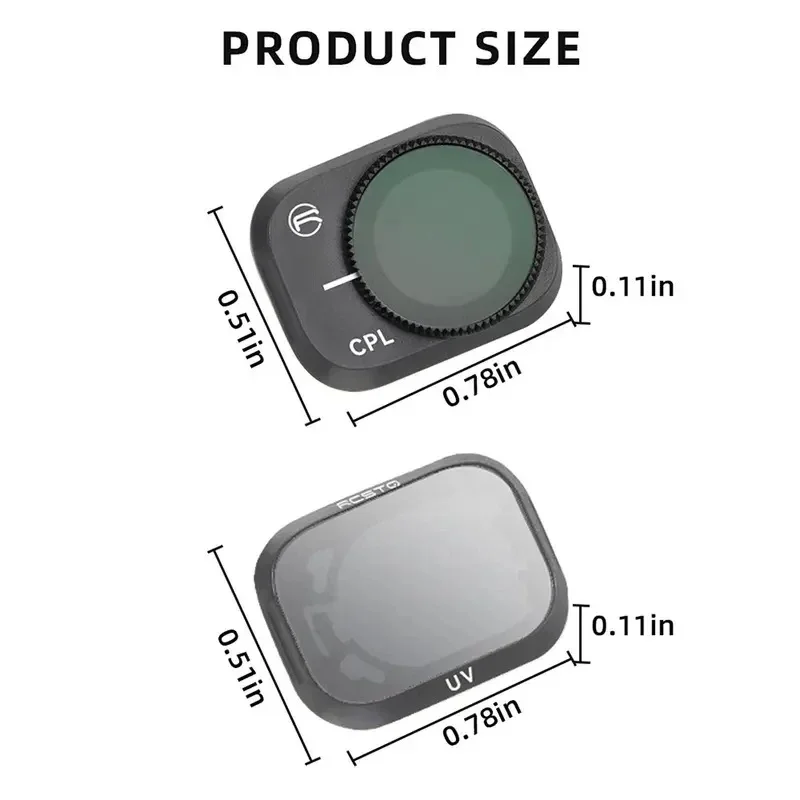 DIY Drone Filter For DJI Mini 3/3 Pro Camera Lens Filters Kit UV CPL ND 6/16/32 Optical Glass Lens Drone Accessories