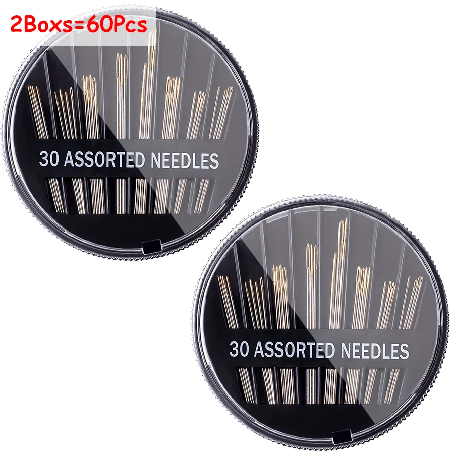 30-120 stks Golden-tailed Hand-naaien Zwarte Naalden 6 Maten Naaien Naald Combinaties Huishoudelijke Hand Naaien Gereedschap voor Kleding - afbeelding 1
