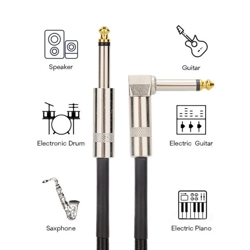 10/6M cable electric guitar Audio 6.35mm Mono Cable Bass Electric Box Audio Cable Noise Reduction Cable Guitar Accessories