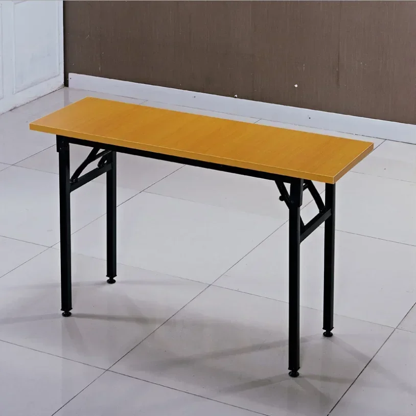 Medium Folding Table Office Furniture Modern Foldable Training Table Wooden School Class Room Desk Frame: Iron Steel