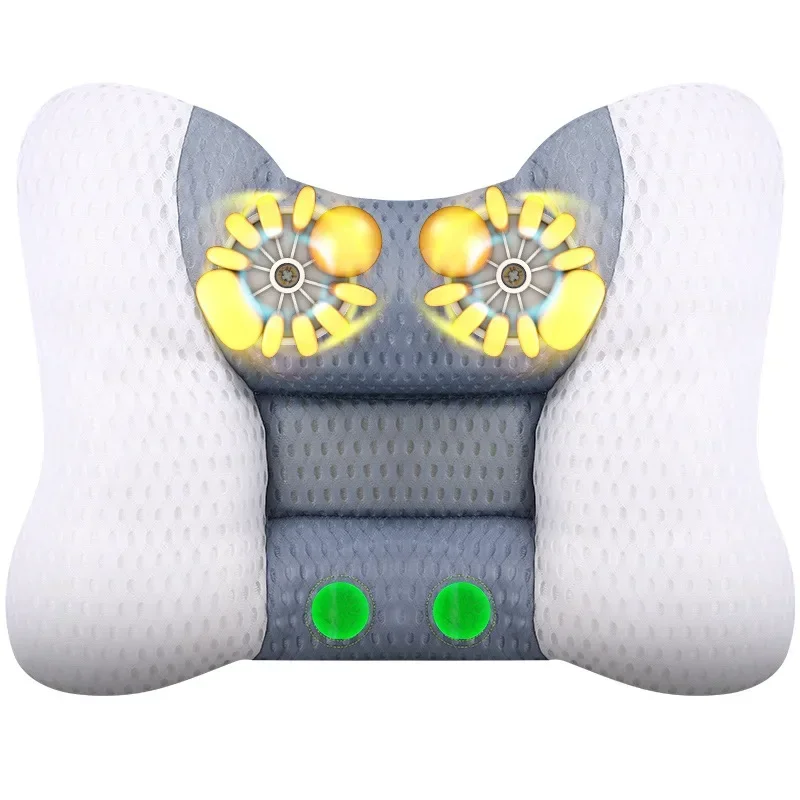 Multi-functional hot compress electric pillow cervical vertebra massager Knead neck shoulders home sleeping massage pillow