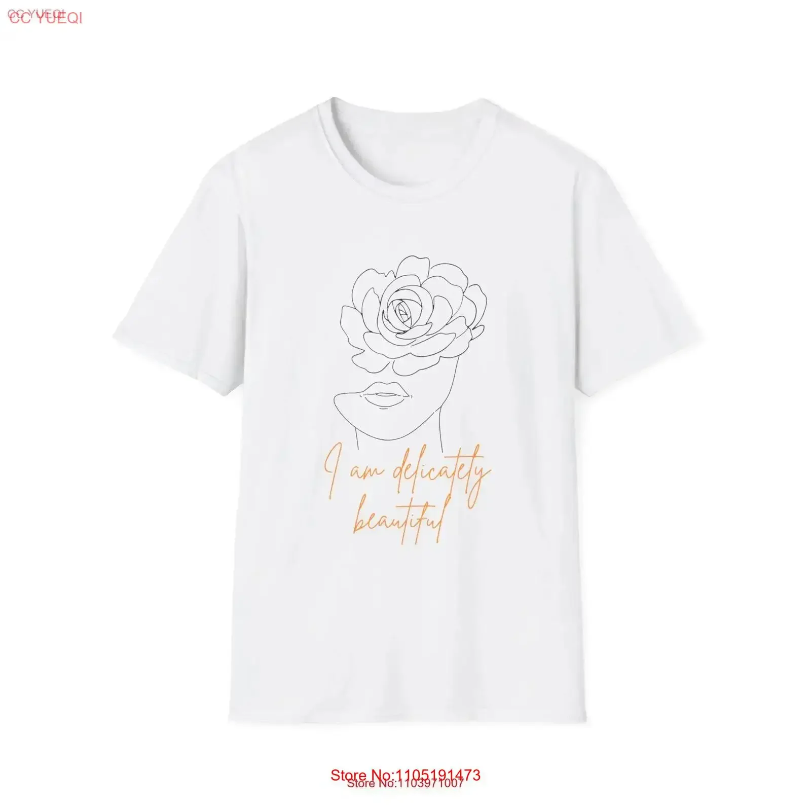 

I am delicately beautiful Women's Iconic T Shirt vintage Washed graphic Versatile fashion Casual Slightly Breathable