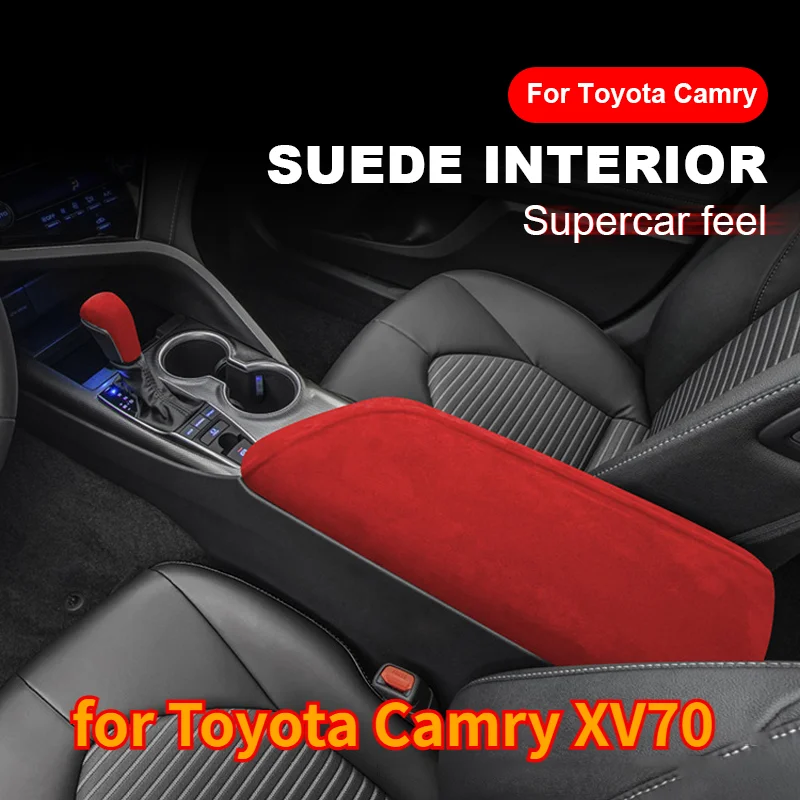 Fit for Toyota Camry XV70 2018 2020 2021 2022 2023 Luxurious Suede Pretective Armrest Shell Central Lid Cap Shell Cover Panel