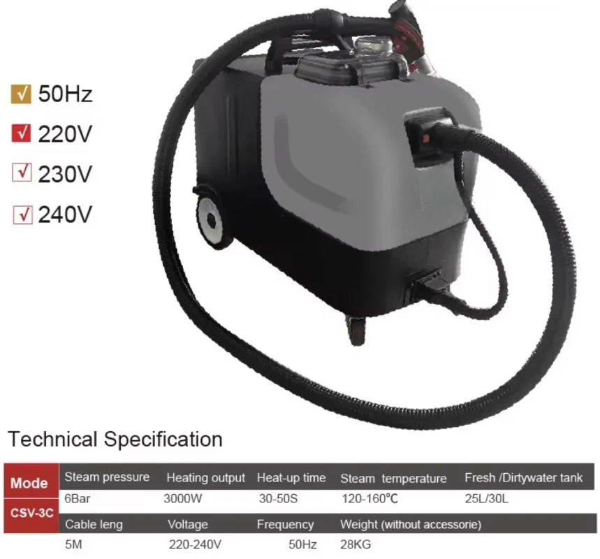 Car care, external engine internal pressure washer, steam jet sprayer, car mobile steam cleaner