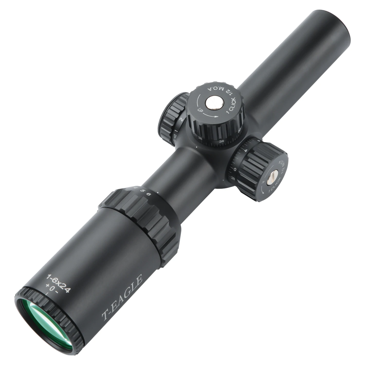 T-Eagle MR 1-6X24 IR-RU Optics ปืนไรเฟิลขอบเขตการล่าสัตว์ Riflescope Optical Aim Collimator ยุทธวิธีปืนสายตาสีเขียวความสว่าง