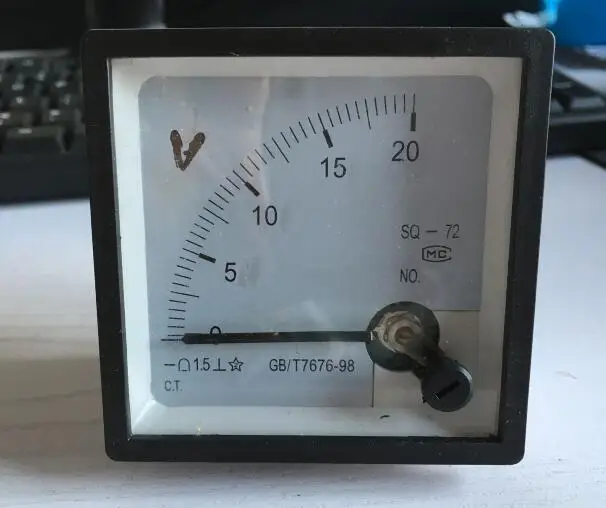 SQ72 SQ-72 72*72mm Pointer Type DC Voltmeter Positive And Negative 10V 20V 25V 30V 50V 75V 100V 200V 250V