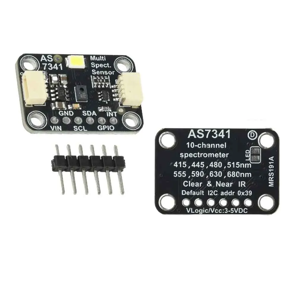 Spectral Color Sensor AS7341 11CH Breakout Board I2C 3.3V-5V Light Flicker Detection for Color Recognition Spectral Analysis