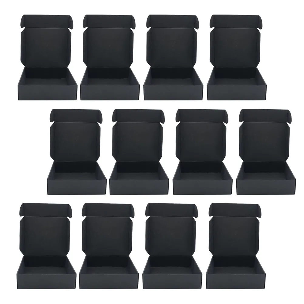 Scatole per traslochi nere da 24 pezzi Scatole per imballaggio robuste e pieghevoli Set ideali per riporre la spedizione, trasportare accessori per vestiti veloci