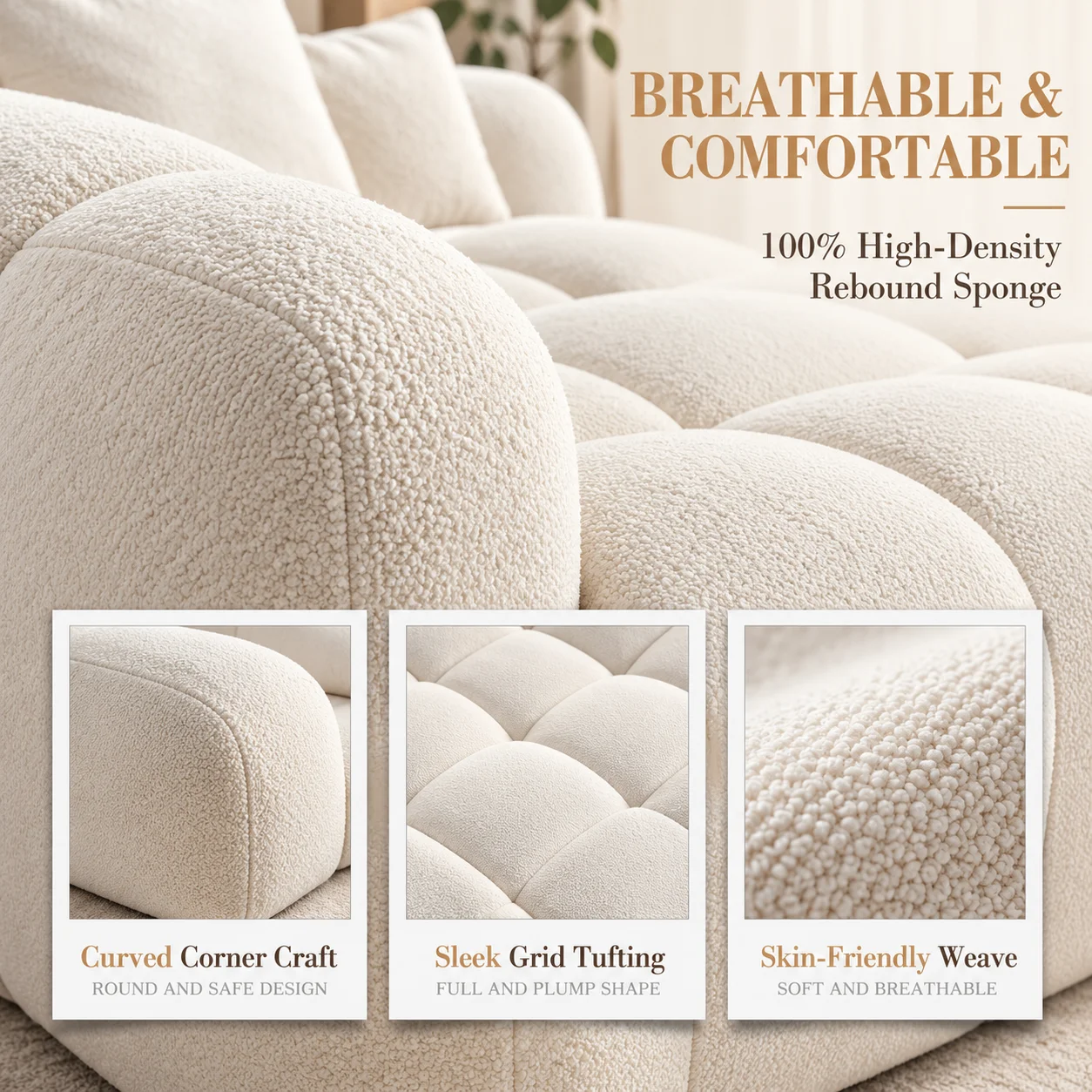 Any Size Custom Compressed Fabric Sofa Hand Tufted Design Integrated Sponge Roll Pack Shipping Multiple Color Living Room Bedroo
