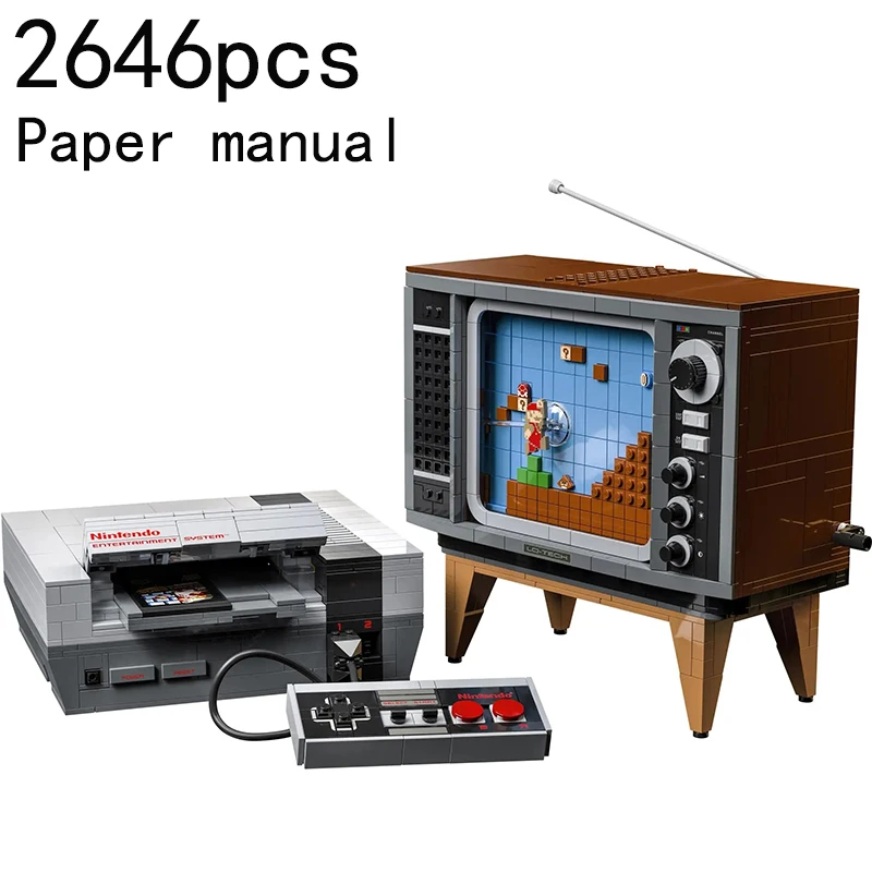 2646 stuks Entertainment Systeem Game Console Bouwstenen Kinderen Volwassenen Baksteen Speelgoed Kerstcadeau Compatibel Met Set 71374