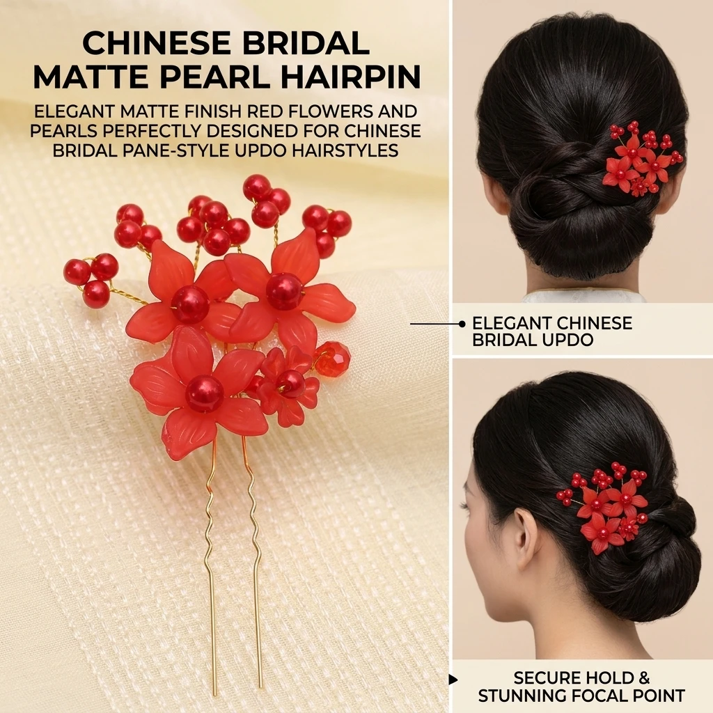 กิ๊บติดผมงานแต่งงานแบบจีน สีแด - Women'S Red Accessories บทวิจารณ์และราคา