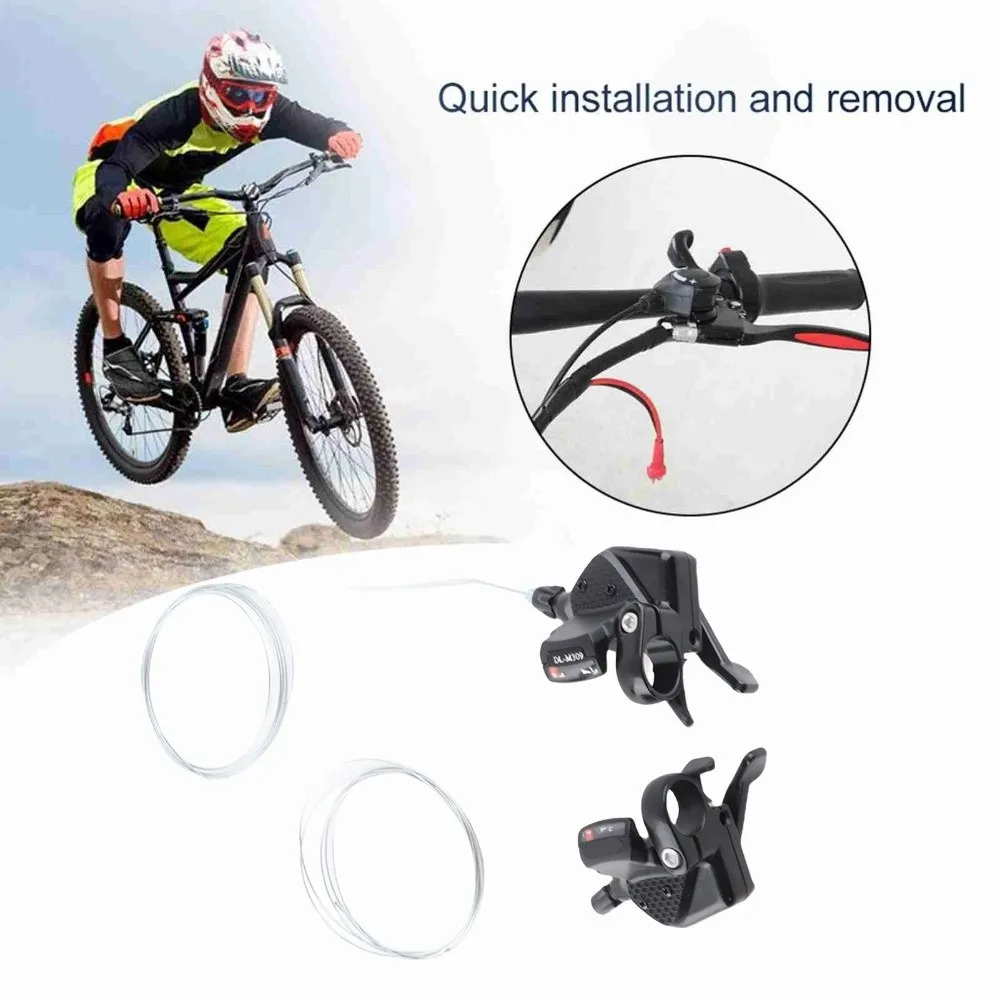 

1 pair 3X7/8/9 Speed Bicycle Gear Shift Derailleur Black Aluminum Alloy Bike Shift Levers with Inner Cables