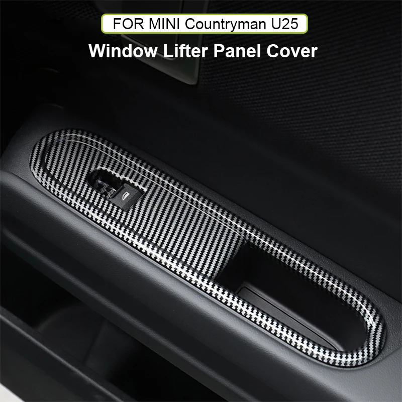 

4 шт., крышка переключателя окна из АБС-пластика, кнопка подъемника стекла, декоративная наклейка для Mini Countryman U25 2024 2025, автомобильные аксессуары