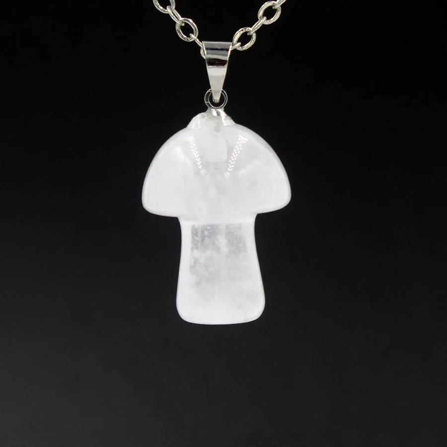 Mushroom Crystal Quartz Pendants Pendulum Natural Stone Reiki Charms Fashion Jewelry Wholesale 10pcs